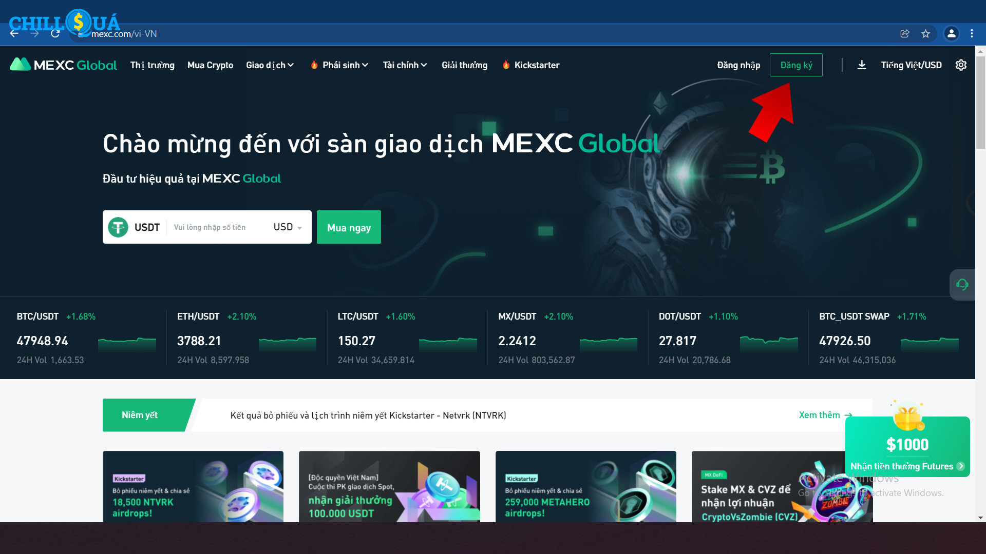 Đăng ký MEXC